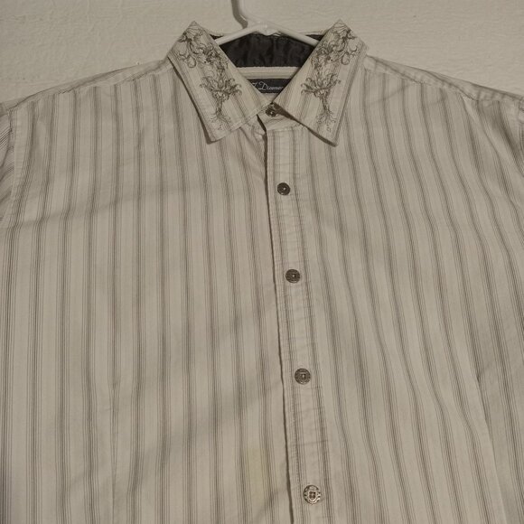 7 Diamonds Men's LS Metal Button Down Embroidered Western Shirt Size XXL - Picture 1 of 8